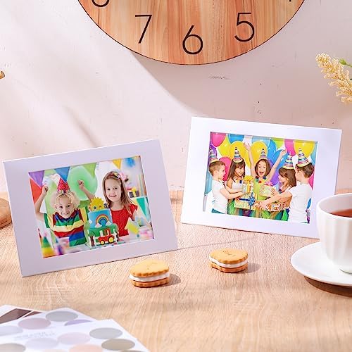 Maitys 100 Piece White Cardboard Photo Frames for 4x6 Inch Inserts