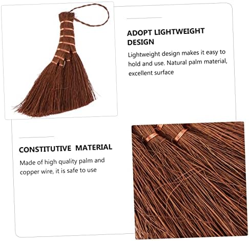 SECFOU 2pcs Natural Palm Broom for Home Cleaning 1