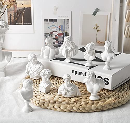LAGOM HOUSE Greek Bust Statue Set of 10 Mini Figurines
