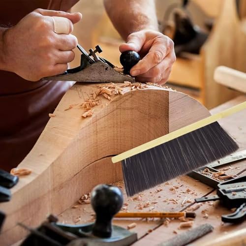 2 Piece Wooden Hand Broom with Soft Bristles for Home Cleaning 1