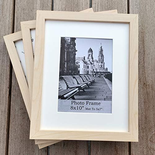Meetart 8x10 Inch Shallow Wooden-Grain Photo Frames Set of 3