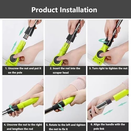 Silicone Broom with 51cm Long Handle Squeegee