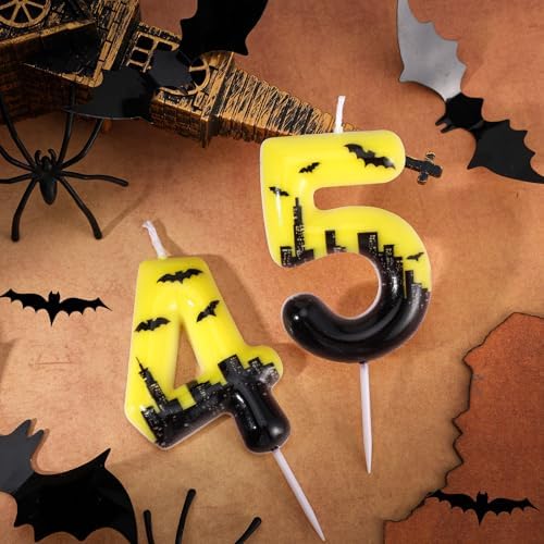 Bat Number 5 Birthday Candle Hero Themed Decor