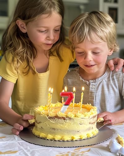 Fauaoy Cartoon Number 7 Birthday Candle