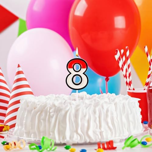 Gosknor Anime Birthday Candle with Number 8 Design