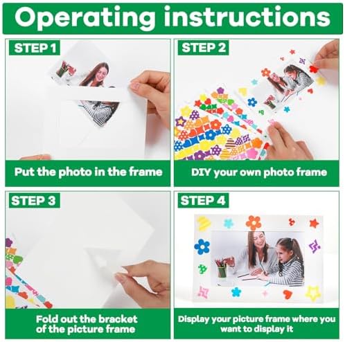 150 Pcs White Paper Frames with Stickers for Kids DIY
