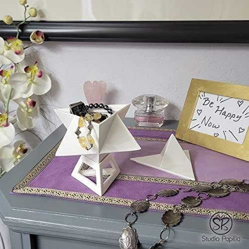 Studio Papilia Ceramic Star Tetrahedron Sculpture Decor Bowl