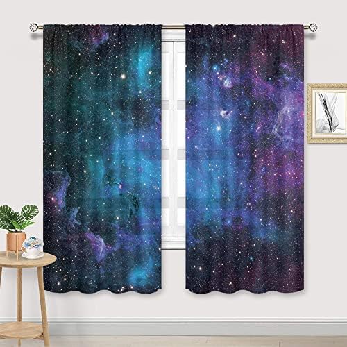 Cinbloo Kids Space Galaxy Curtains 2 Panels 1