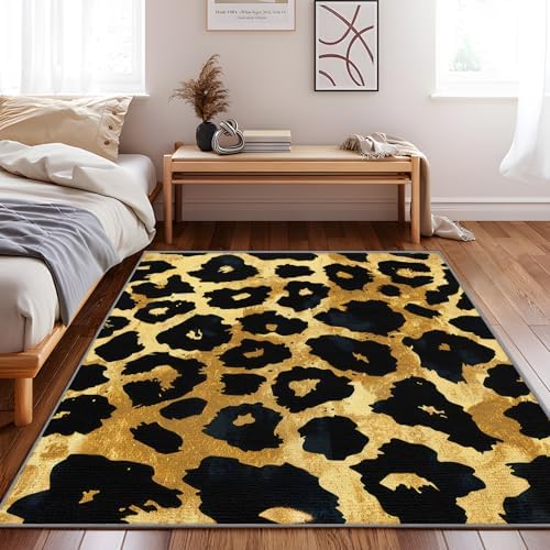 Zoolicious Leopard Print 2x3 Area Rug