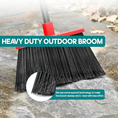 Heavy Duty Angle Broom with 58 Steel Handle