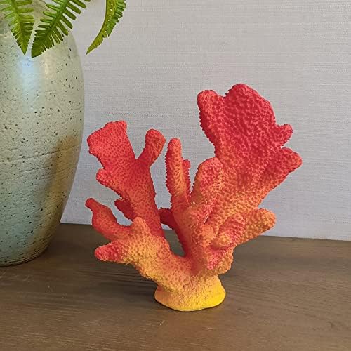 Orange Shades Artificial Beach Coral Nautical Decor Statue
