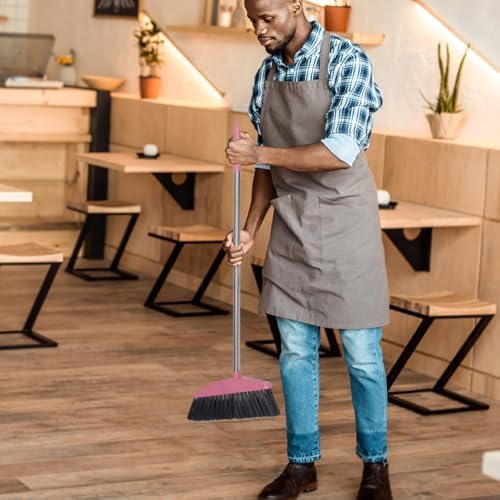 Luxshiny Pink Angle Broom for Indoor Cleaning