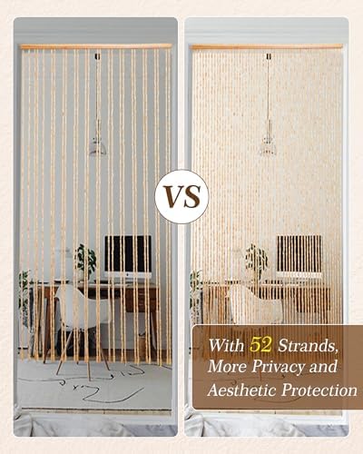 Ezcasch 354 x 79 Bamboo Beaded Curtain for Doorway