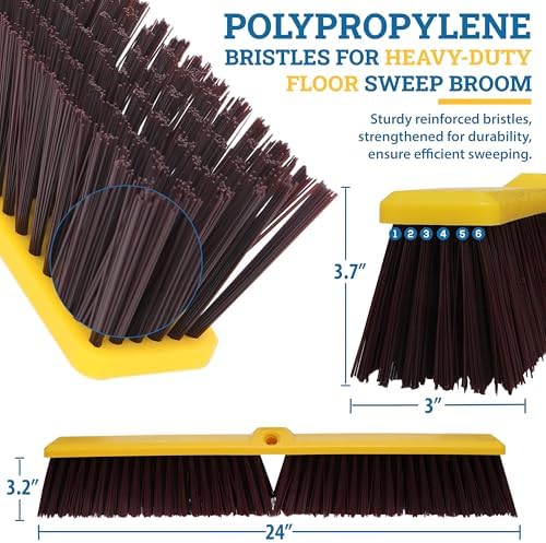 KLEEN HANDLER 24 Push Broom with 61 Extendable Handle