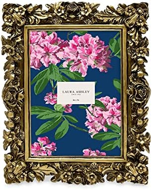 Laura Ashley 5x7 Gold Floral Picture Frame with Easel