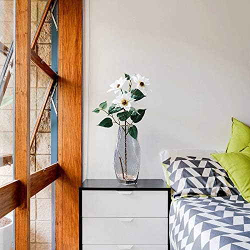 Elegant Artificial Clematis Flowers with Vase for Home Decor