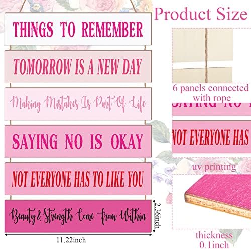 Pinkunn Sage Green Pink Inspirational Wall Art