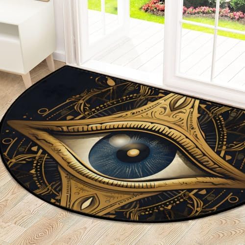 Boho Magic Eye Half Round Area Rug 63x394 Inch 1