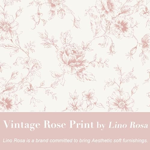Lino Rosa Pink Floral Linen Curtains 96 In 2 Panel Set