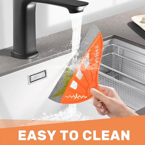 Magic Air Broom with Dustpan and Adjustable Handle Orange