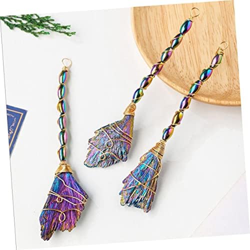 Healeved Decorative Black Tourmaline Broom for Home Office