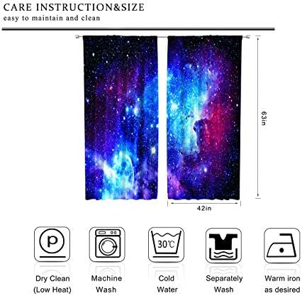 Riyidecor Galaxy Nebula Curtains 2 Panels