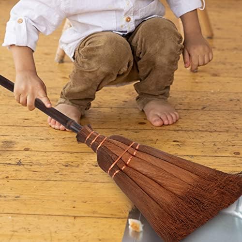 Thai Grass Hand Broom with Bamboo Handle for Kids and Home Use