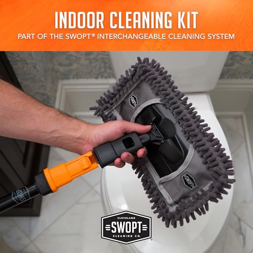SWOPT Angle Broom 12 Dust Mop Plastic Dustpan Cleaning Kit
