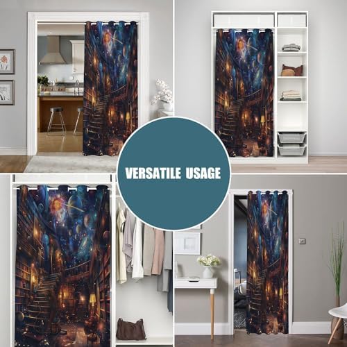 Yozeuoo Magical Library Door Curtain 34x80