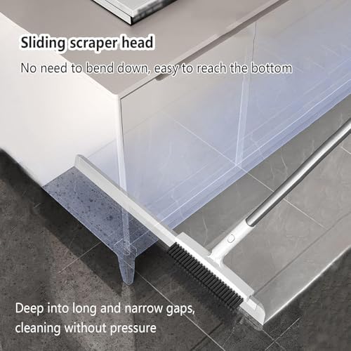 Silicone Broom 2 in 1 Scrape and Scrub Floor Cleaner