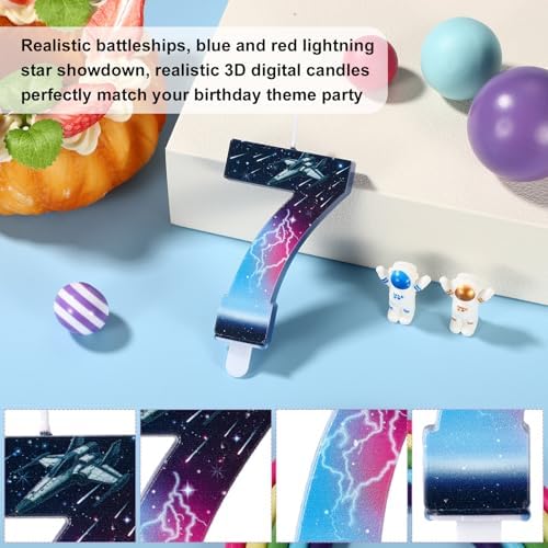 SAVITA Star Number 7 Birthday Candle Decor