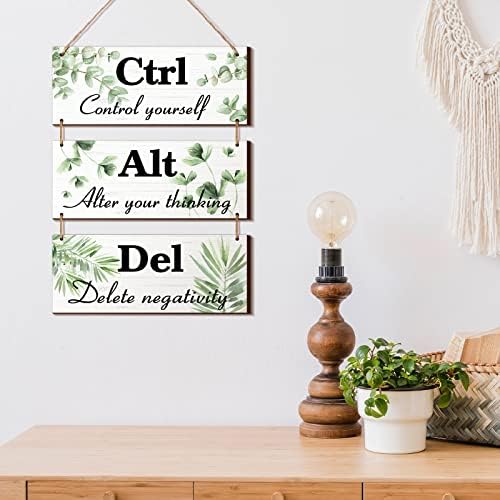 Qunclay 3 Pcs Rustic Wood Decor with Inspirational Quotes
