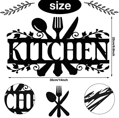 Hotop Black Metal Kitchen Wall Sign 1