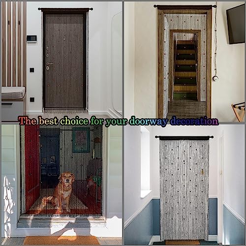 Beaded Curtain Door String Curtains with Glitter Fringe