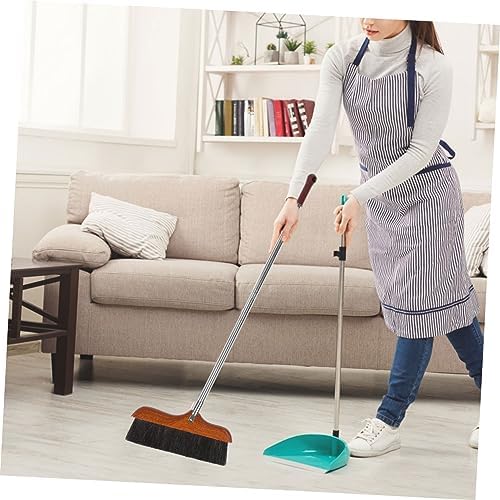 Long Handle Broom with Soft Bristles and Stainless Steel Pole