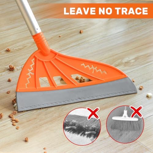Magic Air Broom with Dustpan and Adjustable Handle Orange