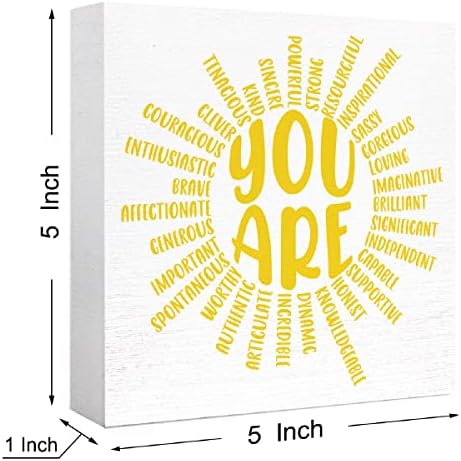 Inspirational Wooden Block Sign You Are Sun