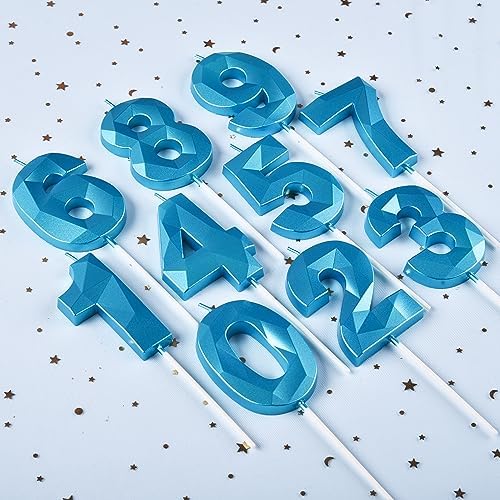 PHD CAKE 276 Inch Crystal Blue 4 Number Birthday Candles