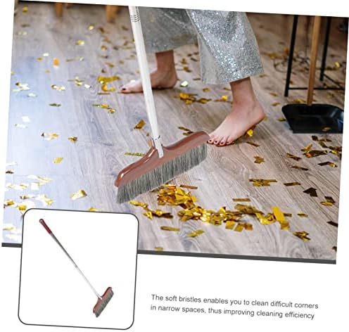 VERDANVERSE Soft Bristle Dust Broom with Stainless Steel Handle