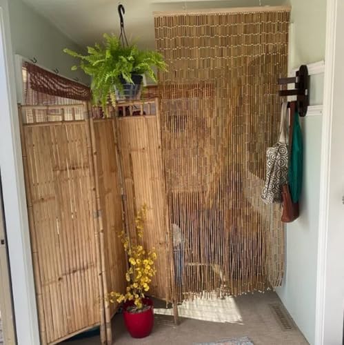 TACHILC Wood and Bamboo Beaded Curtain 355 x 78 Inches