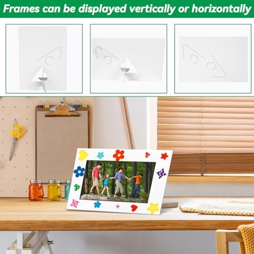 150 Pcs White Paper Frames with Stickers for Kids DIY