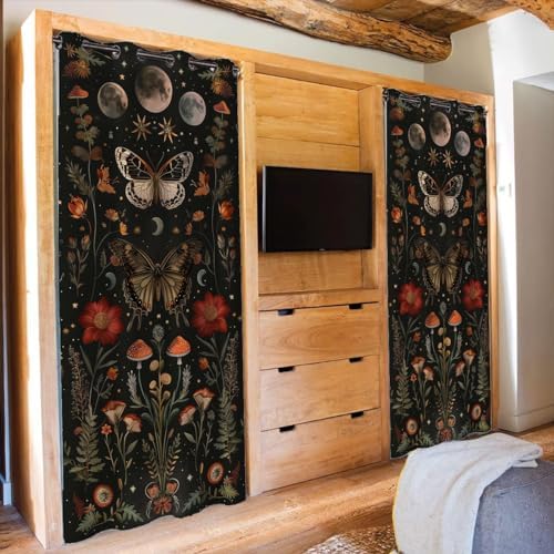 Fangpamz Moth Butterfly Door Curtain 34x80