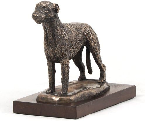 Art-Dog Irish Wolfhound Wooden Base Statue - Unique ArtDog Collection