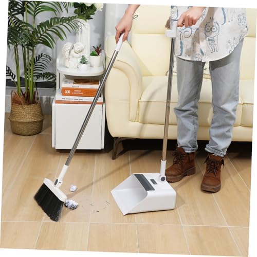 JECOMPRIS 3 in 1 Broom Set with Dustpan and Push Broom