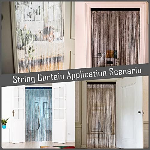 YaoYue Doorway String Curtain Panel Black