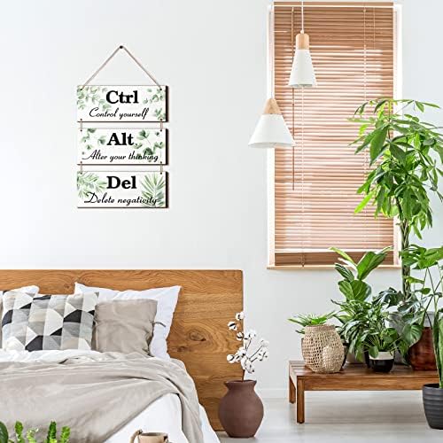 Qunclay 3 Pcs Rustic Wood Decor with Inspirational Quotes