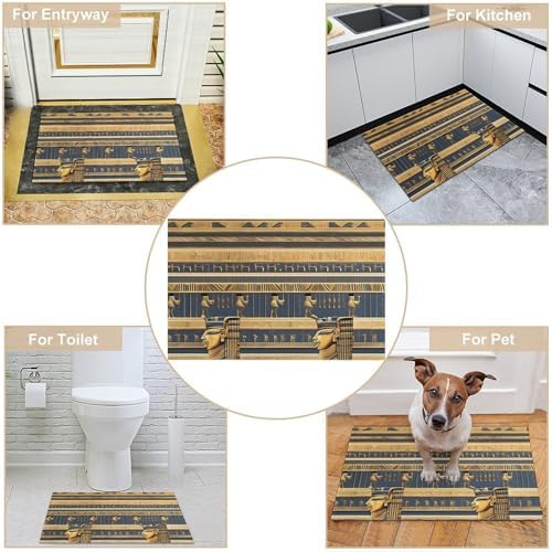 Egyptian Pharaonic Frescoes Area Rugs Non-Slip Velvet