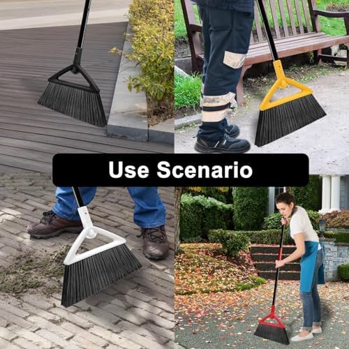 4PCS Heavy-Duty Broom Set for Indoor Outdoor Cleaning