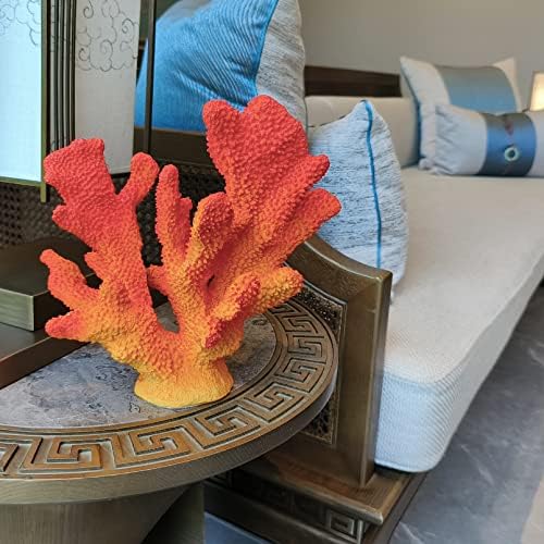 Orange Shades Artificial Beach Coral Nautical Decor Statue