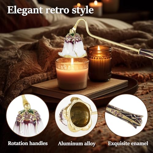 LYDODOKA Purple Candle Snuffer with Long Handle